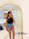 Slouchy Floral Jorts
