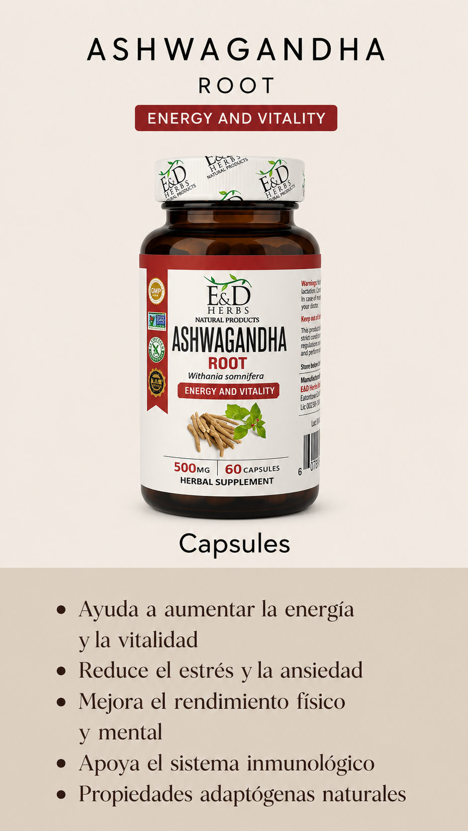 Ashwagandha Root 500mg
