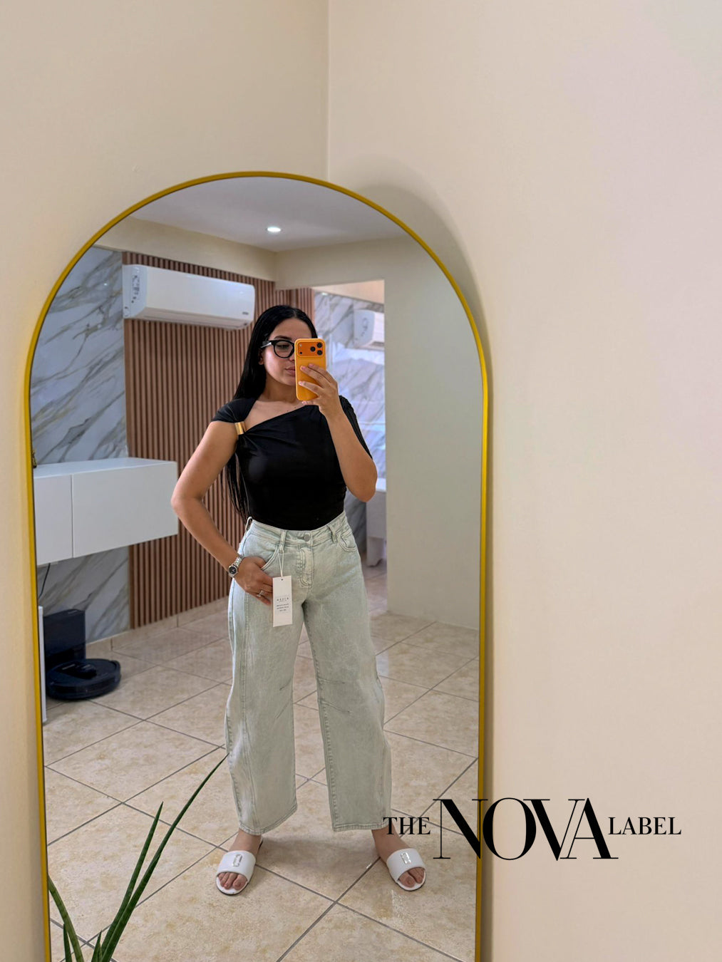 Pistachio Barrel Jean