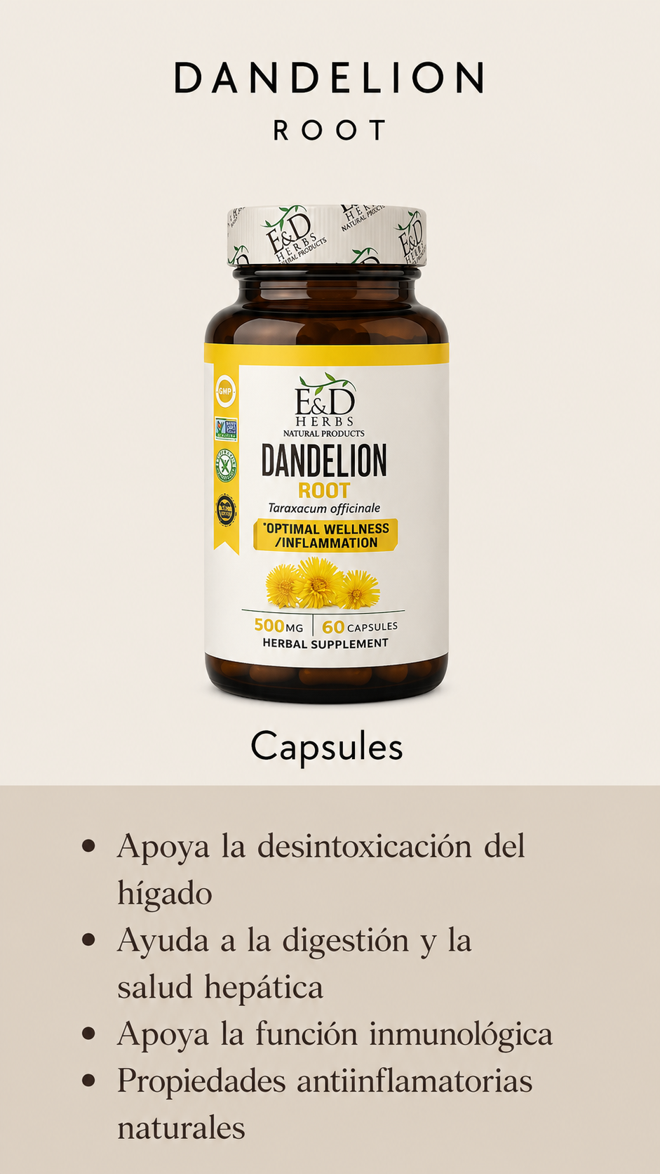 Dandelion Root 500mg
