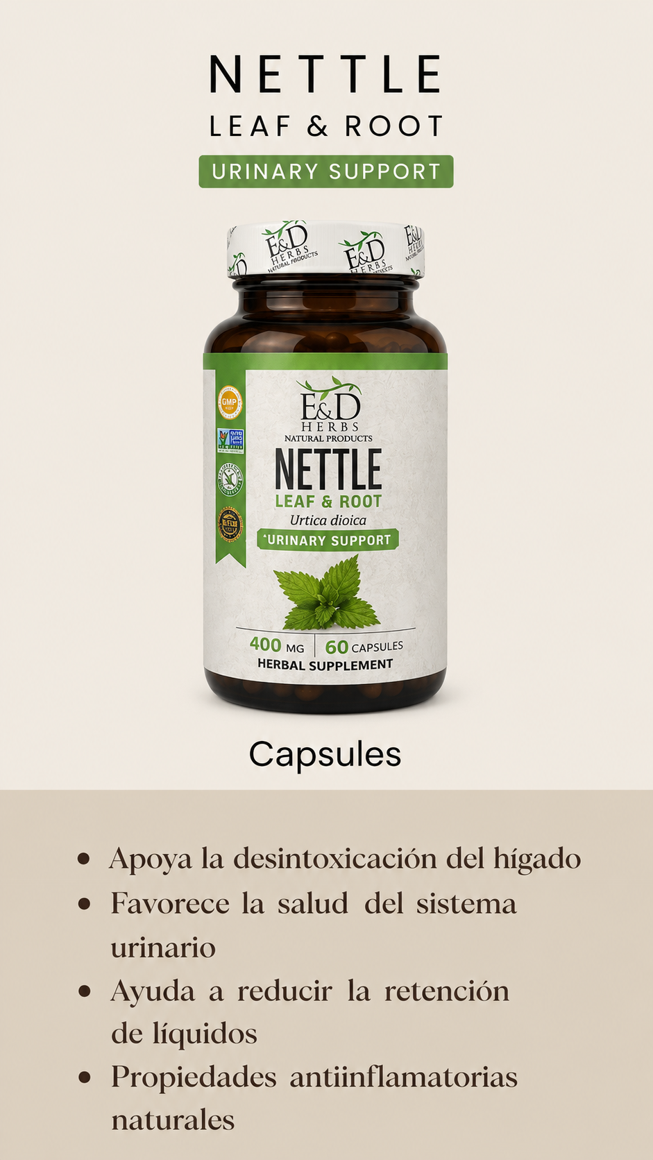 Nettle Leaf & Root 400mg