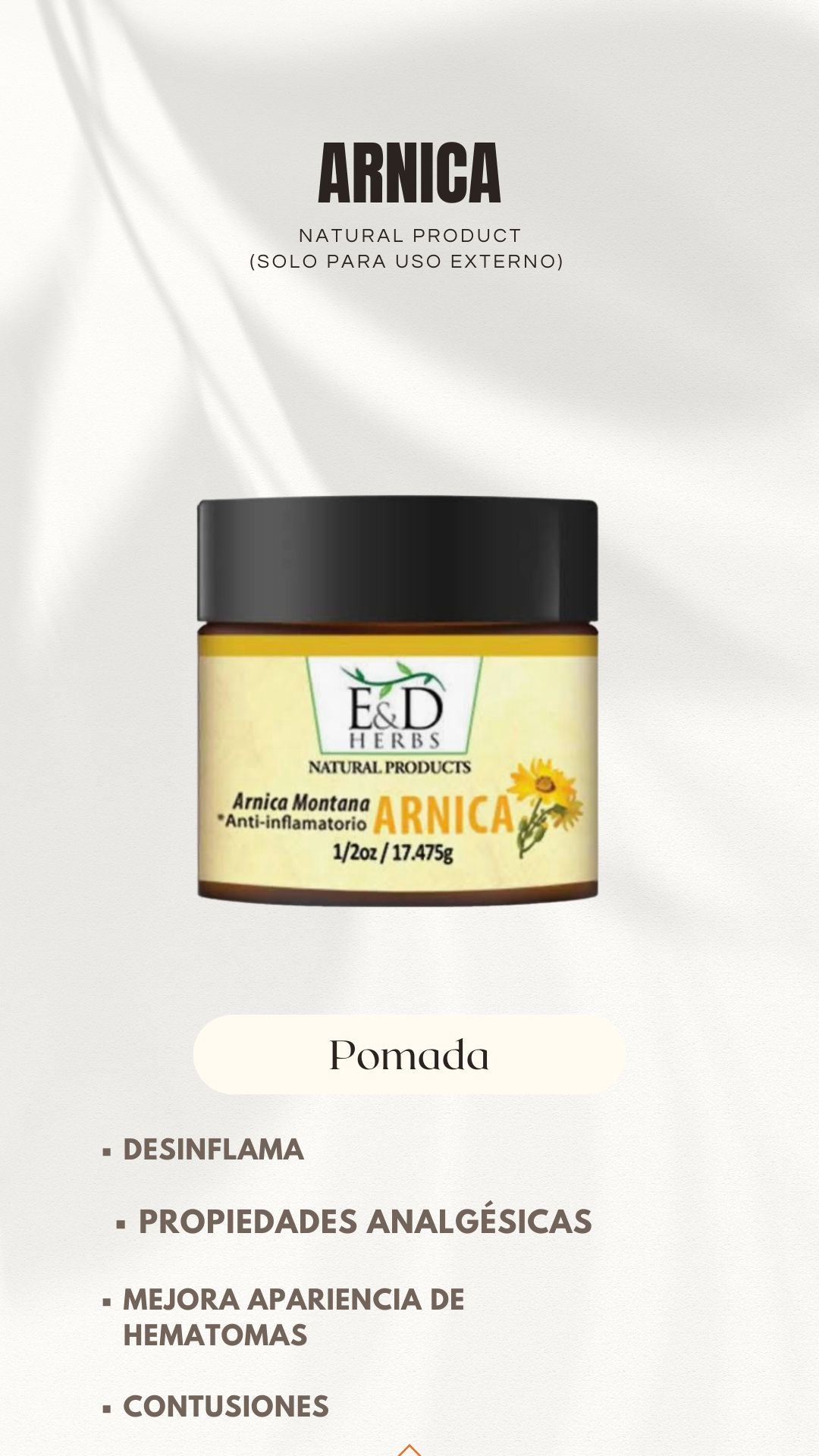 Pomada de Arnica 0.5oz