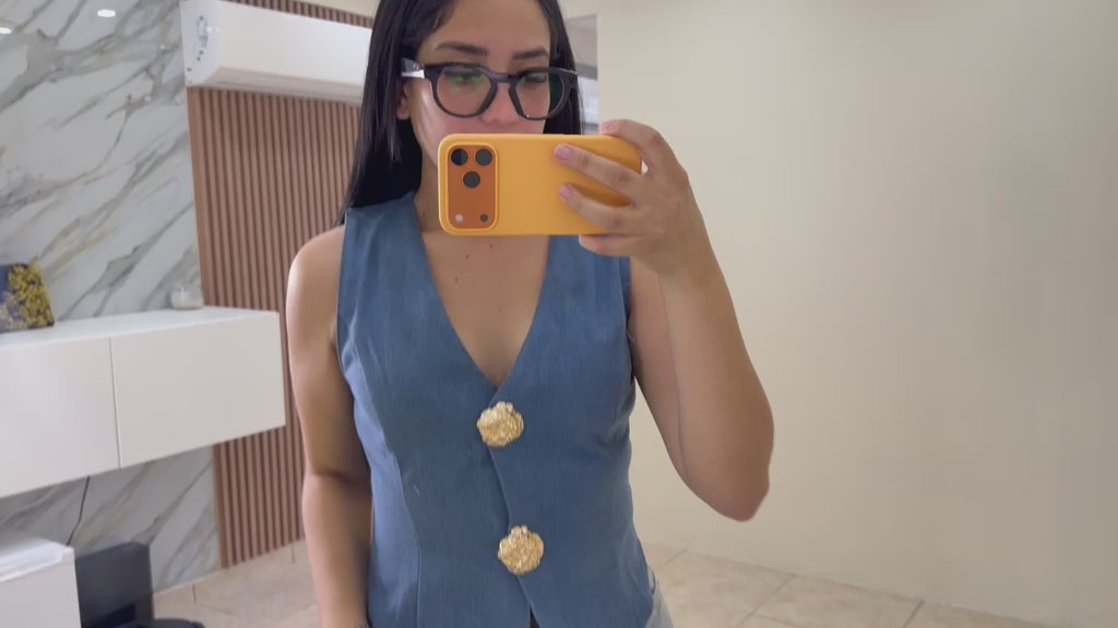 Blue Denim Top